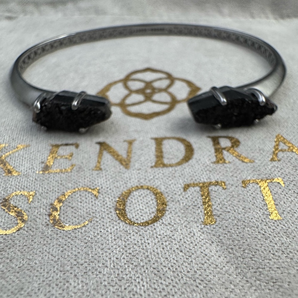 Kendra Scott Gun Metal and Black Cuff Bracelet